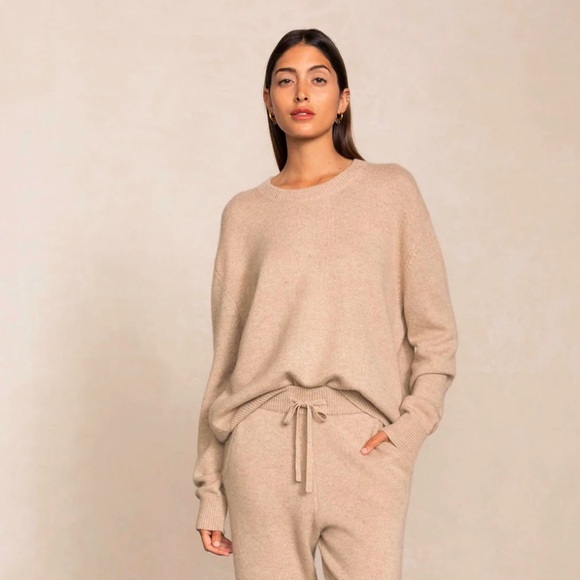 NAKED Cashmere KAIA Crewneck Cashmere Sweater FLAX Oatmeal NakedCashmere - M - Picture 2 of 9